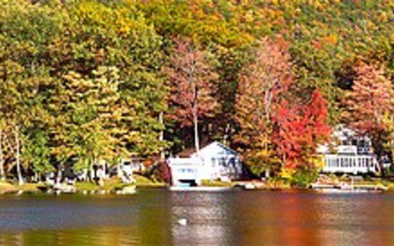 Vermont fall foliage and mountain landscape