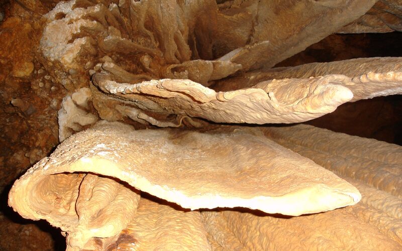 Stunning stalactite and stalagmite formations inside Luray Caverns, Virginia