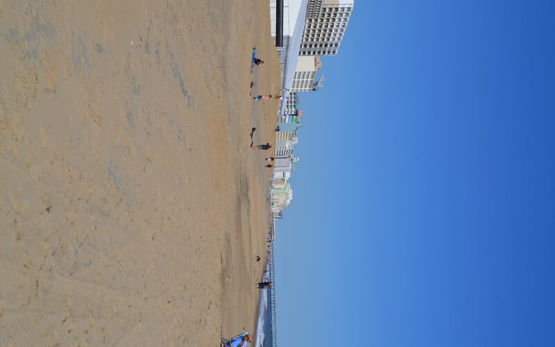 Virginia Beach shoreline with hotels in the distance