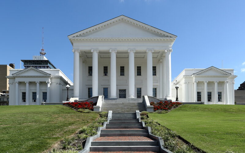Virginia State Capitol building in Richmond