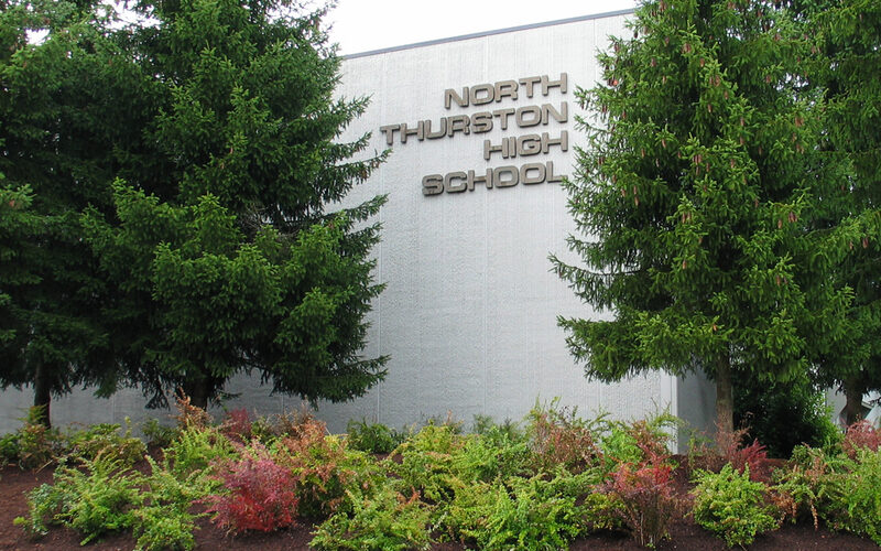 Lacey Washington suburban development with parks and commercial areas