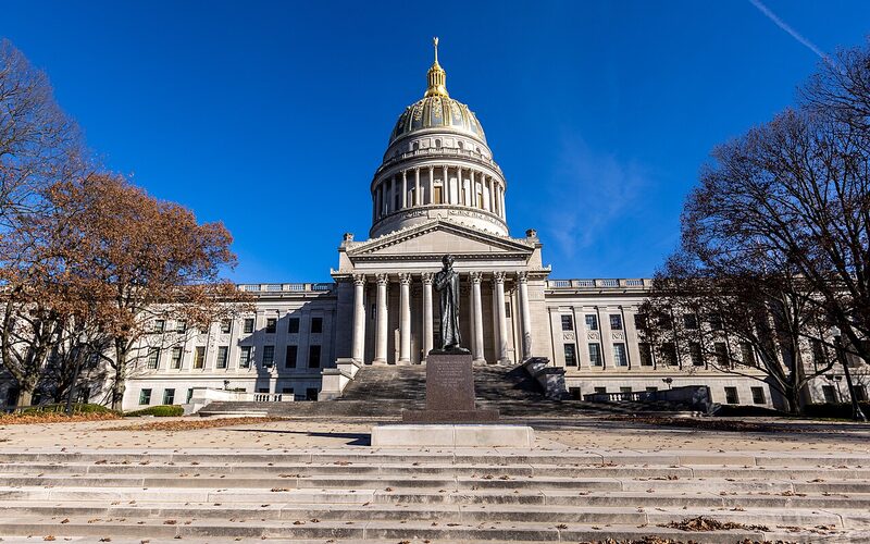 West Virginia State Capitol building in Charleston with its gold dome